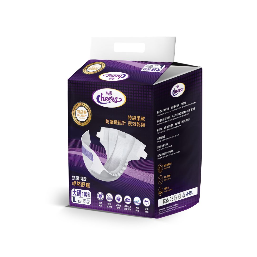 Cheers Premium Adult Diaper 10pcs size L -11100304