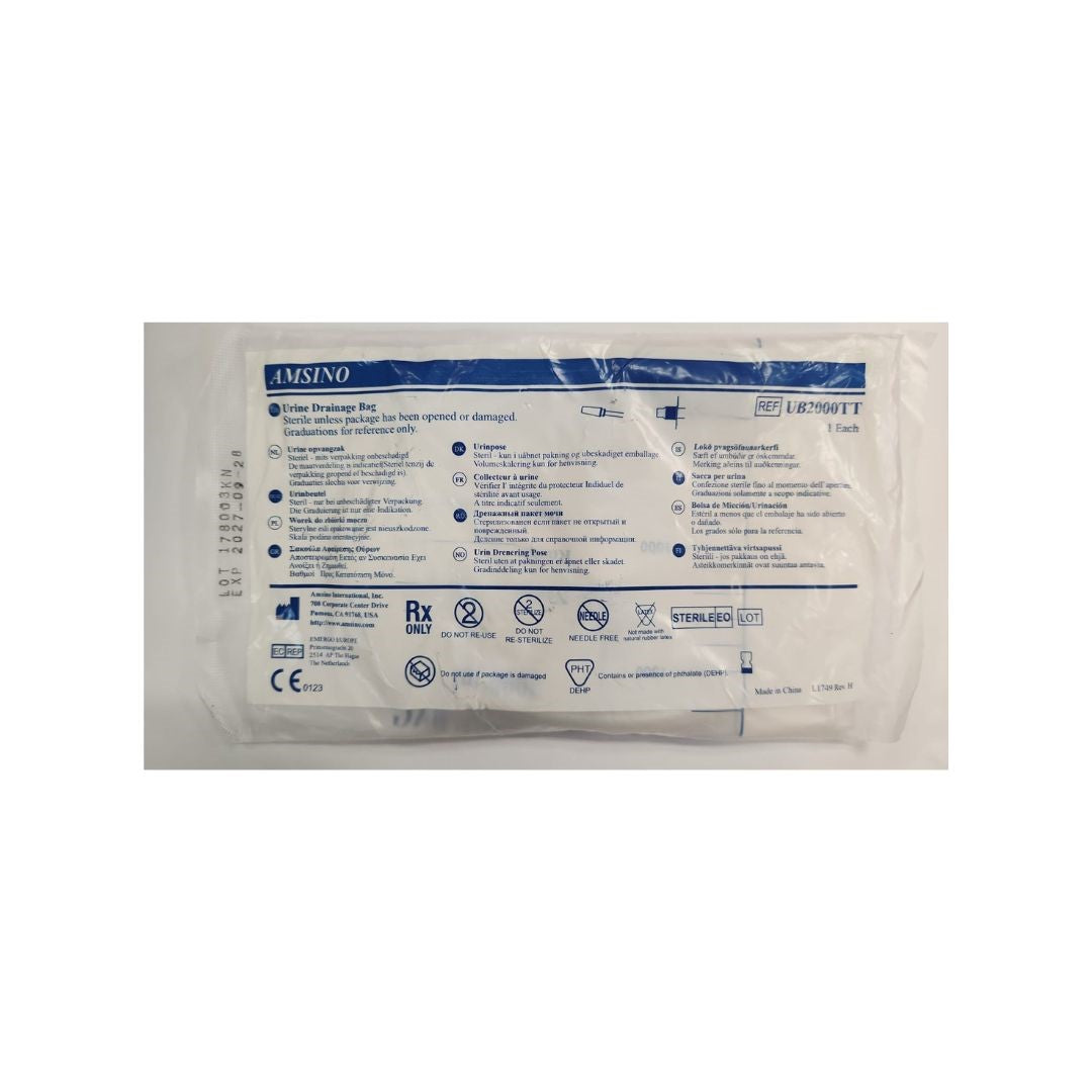 Urinary Bag 2000ml, Anti-Reflux Fluttrt Valve, Twist Turn Va-11200066