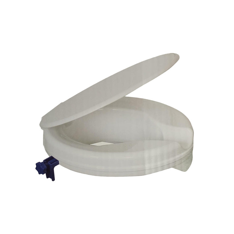 Aidapt Senator Plastic Raised Toliet Seat: 4" (100mm) W/Lid -15300164